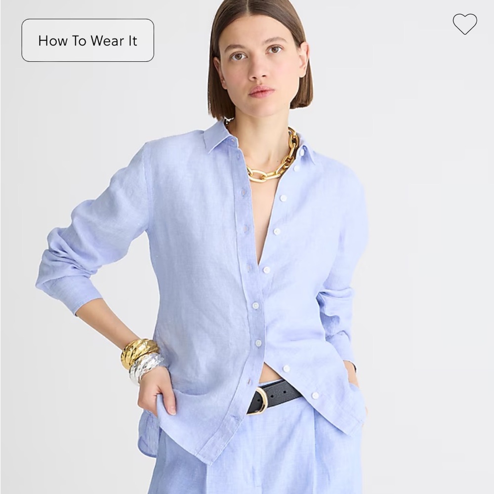 J.Crew Baird McNutt Irish Linen Shirt in French Blue